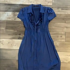 Blue silk BCBG dress
